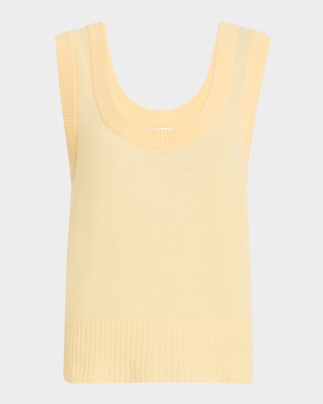 Scoop-Neck Featherweight Cashmere Tank